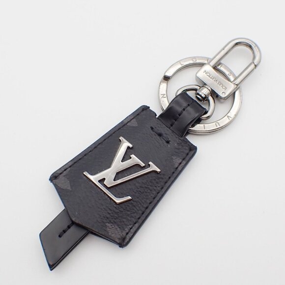 LOUIS VUITTON Porto Cle Cloche Cle Key Ring Monogram Eclipse - Picture 1 of 16